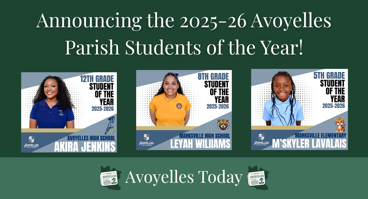 🌟 Announcing the 2025-26 Avoyelles Parish Students of the Year! 🎉