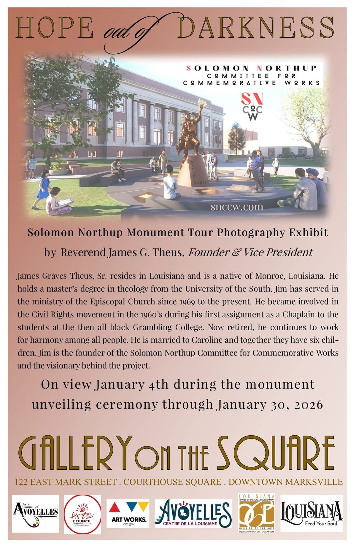 Solomon Northup Statue Arrives Ahead of January Unveiling; Weekend Events Announced
