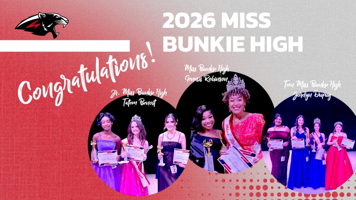 🎉 Miss Bunkie High Pageant 2026: Winners Crowned! 👑