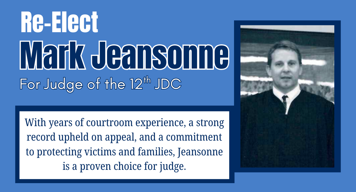 Mark Jeansonne Running for Re-Election for Judge of Avoyelles Parish