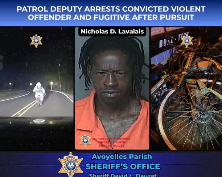 🚨 High-Speed Bicycle Chase Ends in Arrest of Wanted Felon in Hessmer at 3 A.M