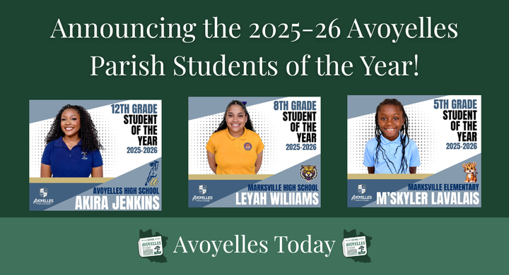 🌟 Announcing the 2025-26 Avoyelles Parish Students of the Year! 🎉