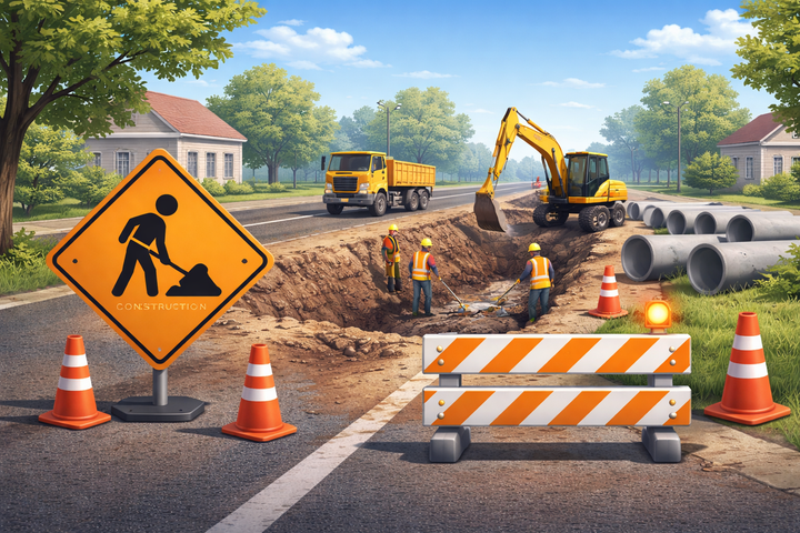 🚧 Drainage Improvement Project Underway on LA 452 in Marksville!